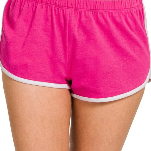 Zenana Elastic Waistband Dolphin Shorts - Picture 2 of 3